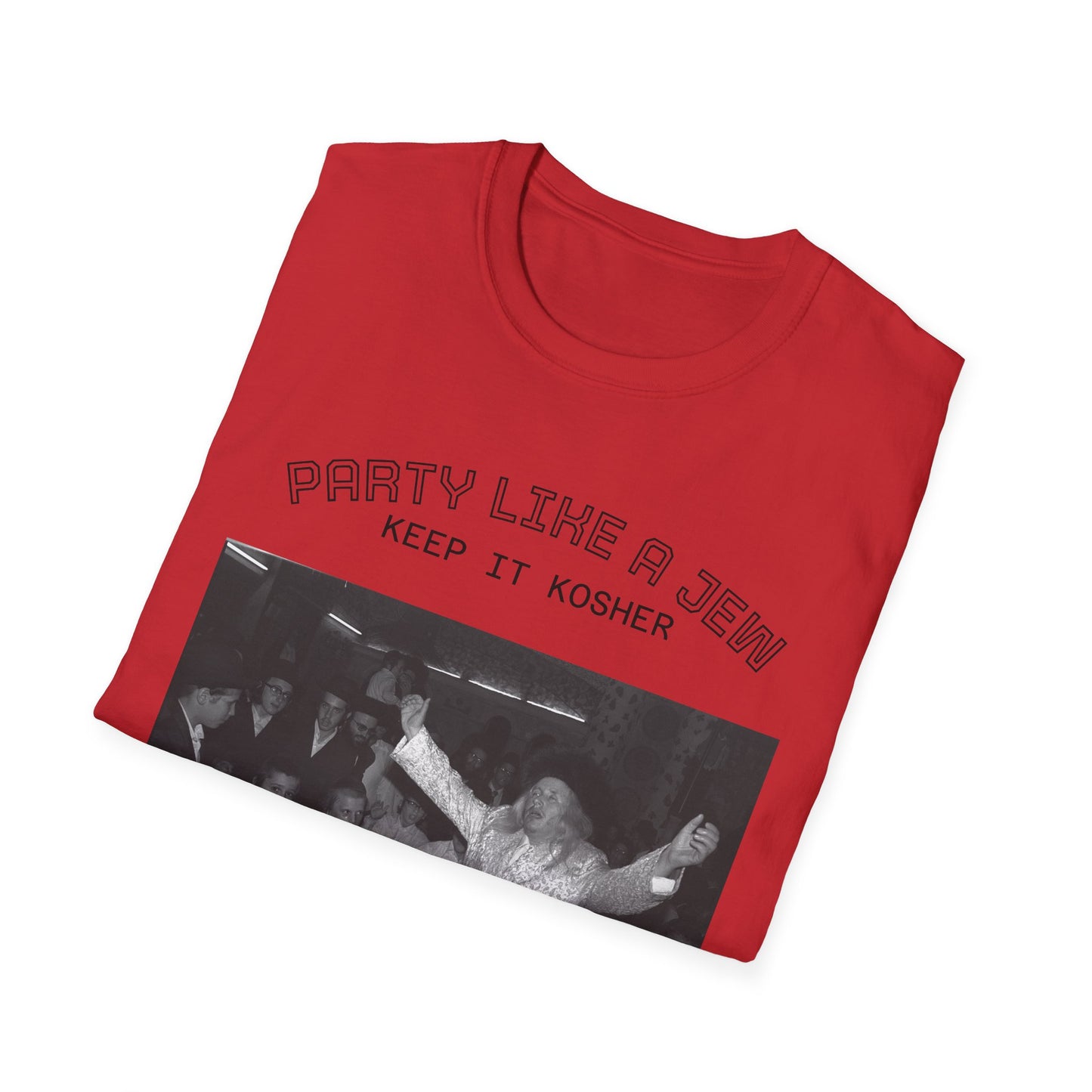 Jewish Party Graphic Tee — "Party Like a Jew, Keep It Kosher"