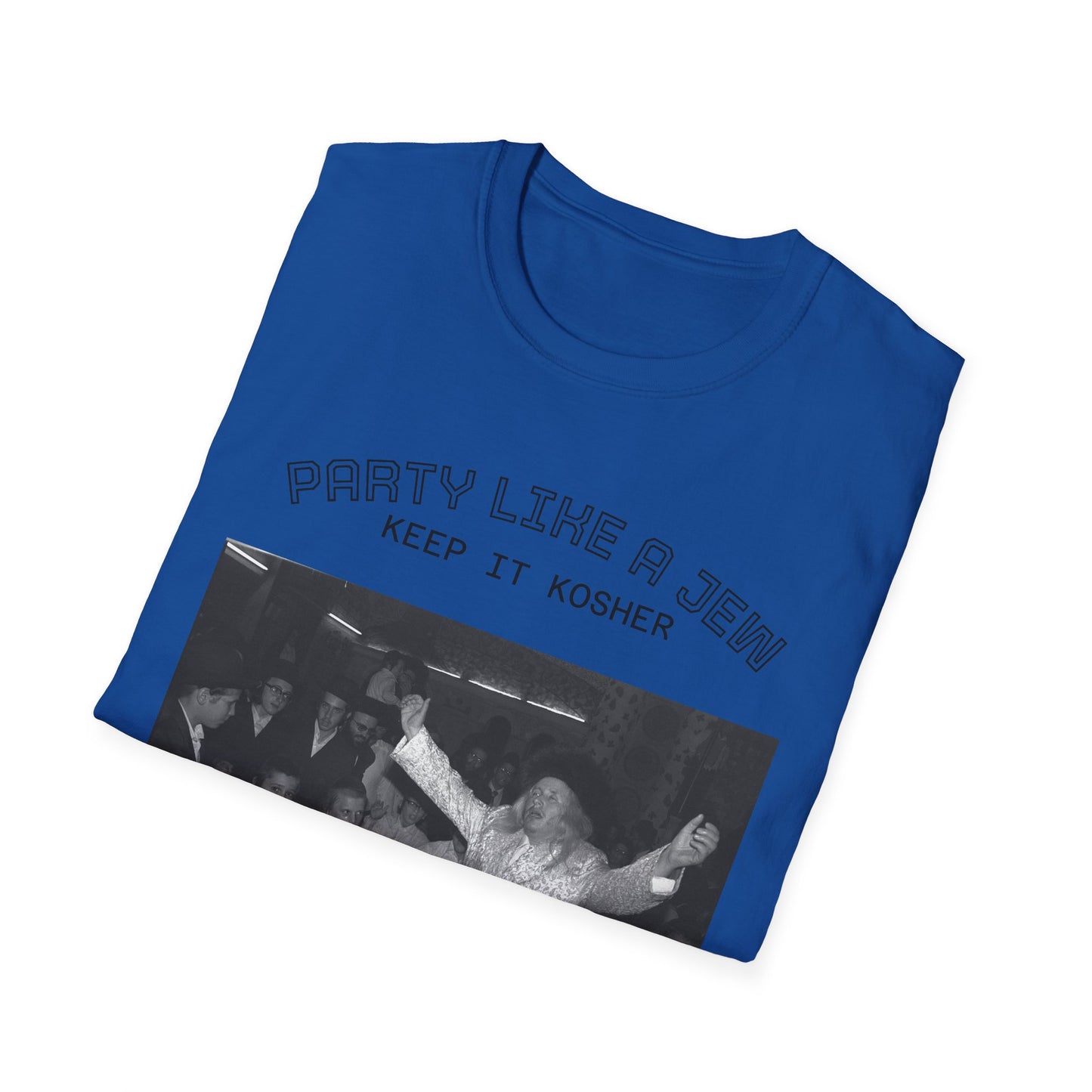 Jewish Party Graphic Tee — "Party Like a Jew, Keep It Kosher"
