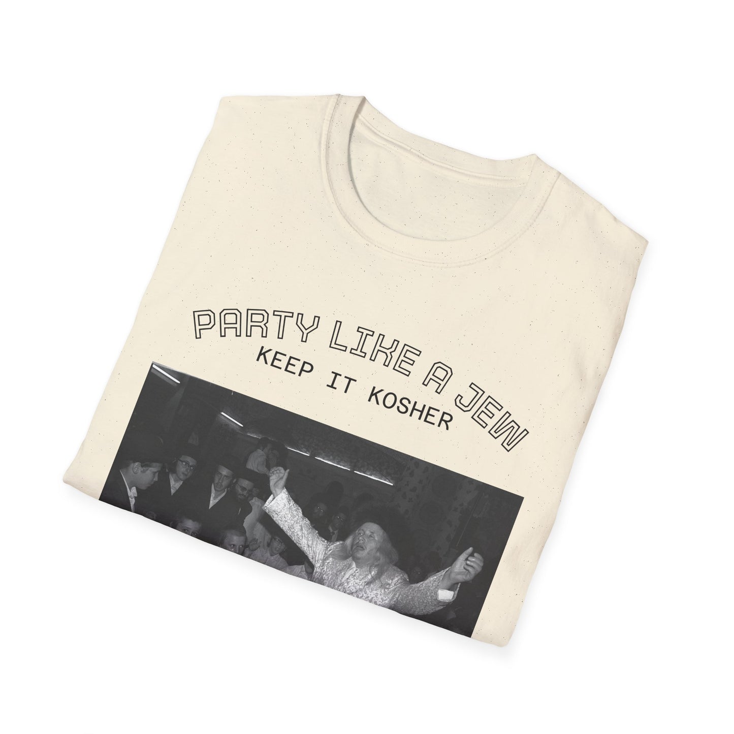 Jewish Party Graphic Tee — "Party Like a Jew, Keep It Kosher"