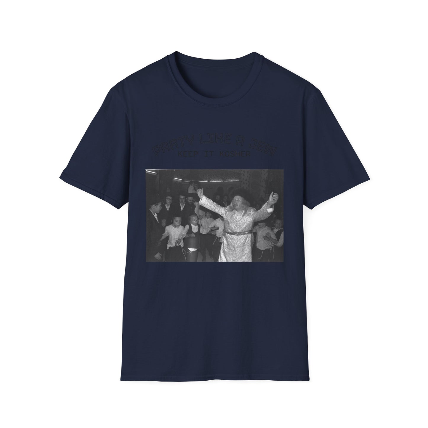 Jewish Party Graphic Tee — "Party Like a Jew, Keep It Kosher"