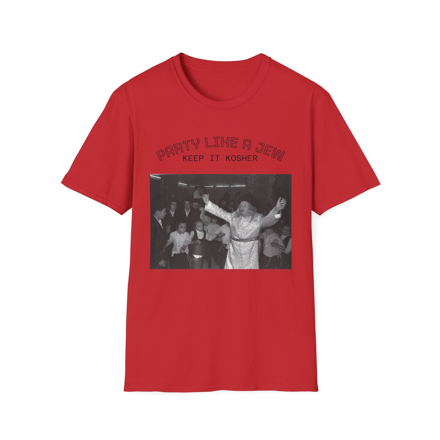 Jewish Party Graphic Tee — "Party Like a Jew, Keep It Kosher"