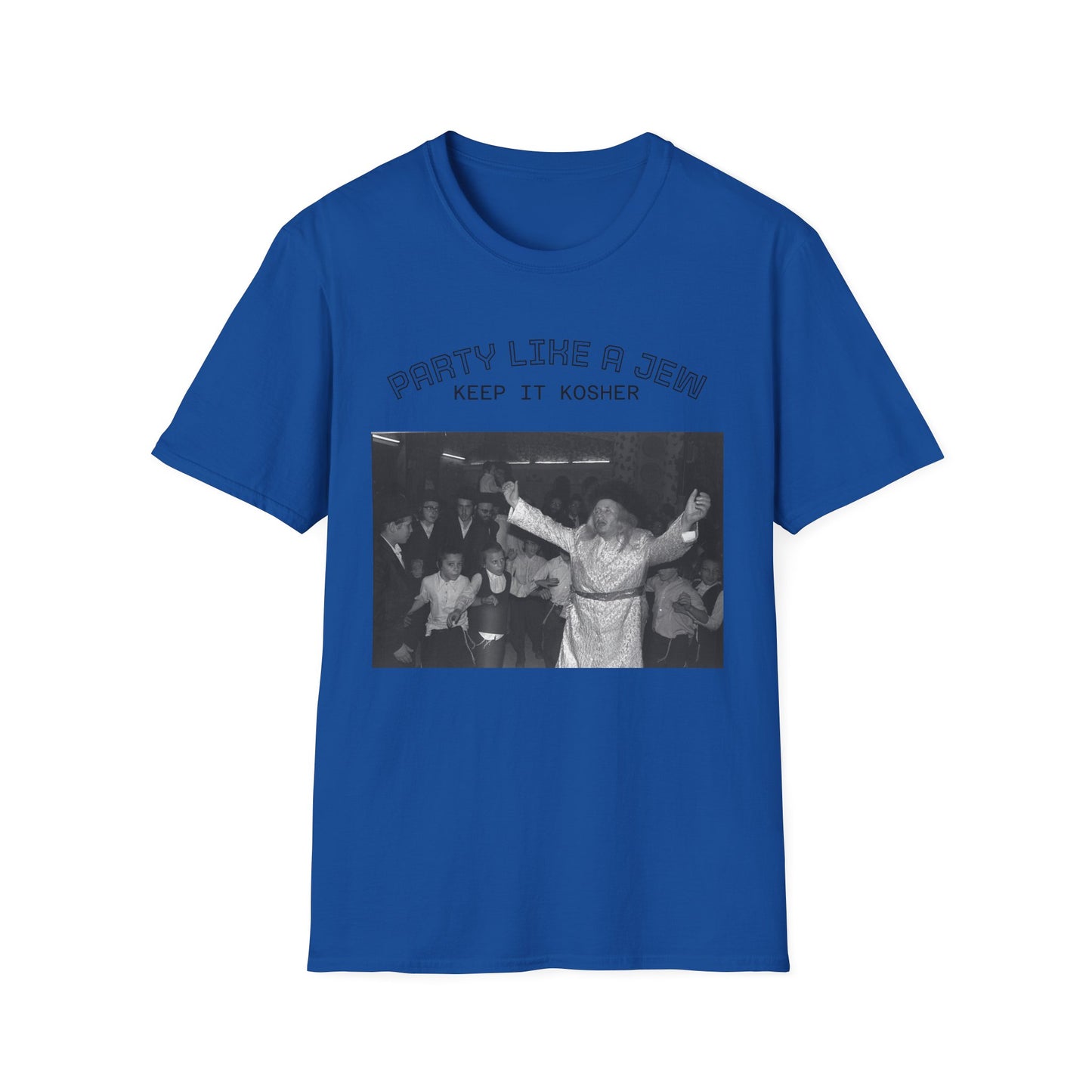 Jewish Party Graphic Tee — "Party Like a Jew, Keep It Kosher"