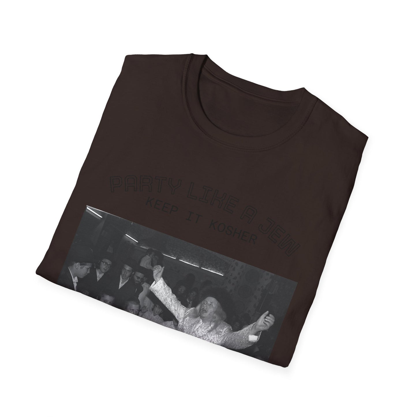 Jewish Party Graphic Tee — "Party Like a Jew, Keep It Kosher"
