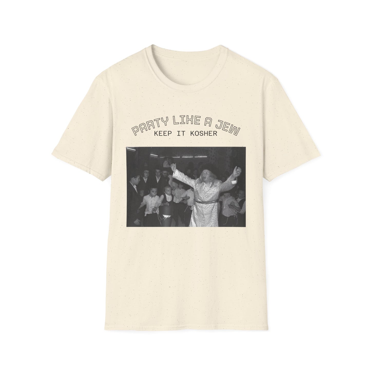 Jewish Party Graphic Tee — "Party Like a Jew, Keep It Kosher"